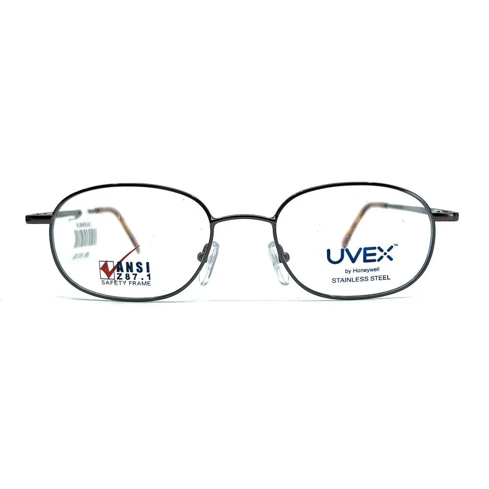 Uvex by Honeywell TR301S Gray Brown Round Oval eyeglasses Frames 52[]19 140 mm